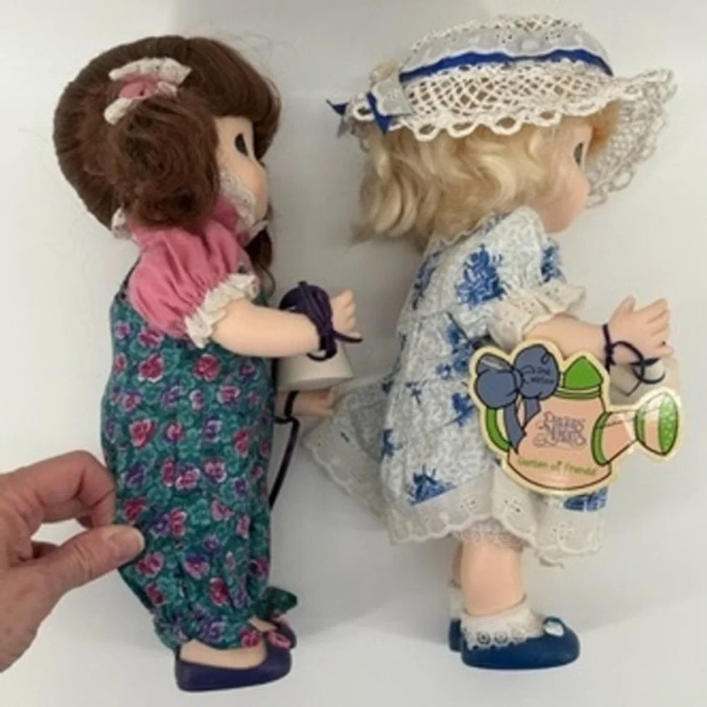 Precious Moments Garden of Friends Blossom July and‎ August Vinyl Dolls Set 1995